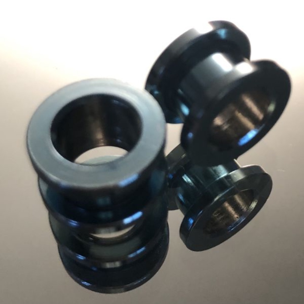 * 3/$20 * (2) 00 gauge 10mm Blue Steel plugs